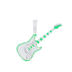 RockStar | Moissanite Diamond Glow In The Dark 925 Sterling Silver Guitar Street Rock Chain