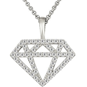 Genuine VVS Lab Diamond Silhouette Solid 925 Sterling Silver Hip Hop Chain