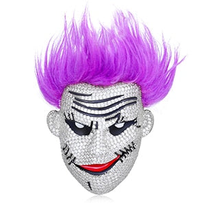 Genuine VVS Lab Diamond Solid Sterling Silver Joker Depiction Hip Hop Chain Pendant