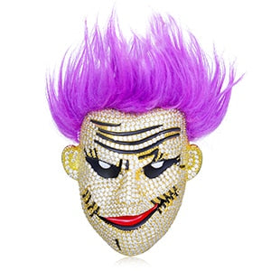 Genuine VVS Lab Diamond Solid Sterling Silver Joker Depiction Hip Hop Chain Pendant