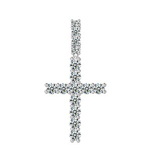 Flooded Ice VVS Genuine Lab Diamond Solid 925 African Ankh Spiritual Cross Hip Hop Chains