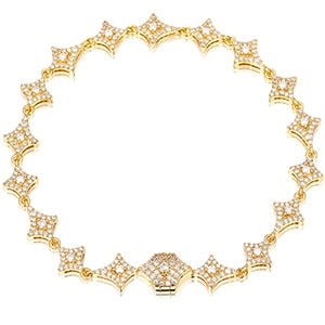 VVS Lab Diamond Solid Sterling Silver Stardust Star Studded Street Wear Bracelets