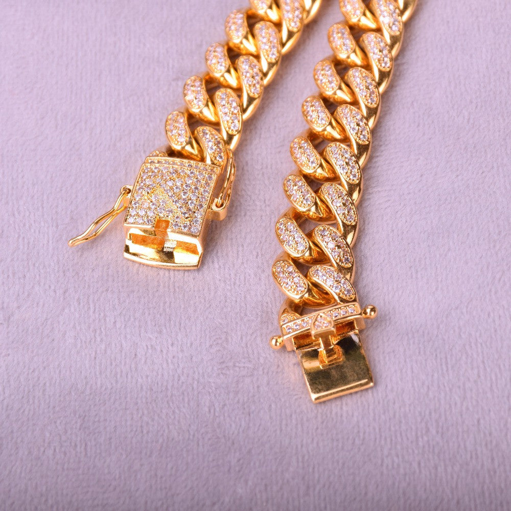 iced out chain bracelet