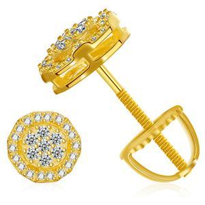 Genuine VVS Diamond Clusters Solid 925 Sterling Silver Iced Bling Out Earrings