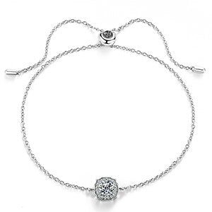 Ladies Genuine  0.5CT VVS Solid Sterling Silver Iced Luxury Bracelet