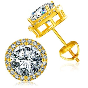 Genuine VVS Diamond Stone Solid Silver Ascher Cut Square Iced Blinged Out Earrings