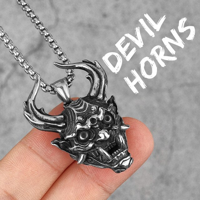 Devil Horns 316L Solid No Fade Stainless Steel Street Wear Pendant Necklace