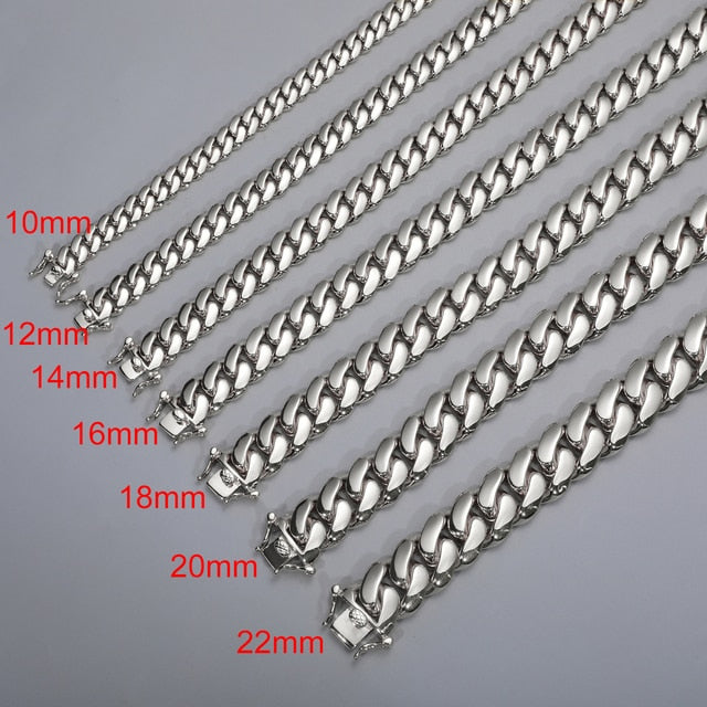 18k Gold 925 Silver 20mm Heavy Luxury Solid Miami Cuban Link Chain Necklace