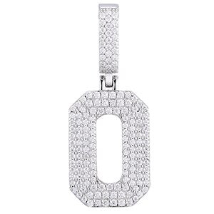 Mens 925 Solid Silver No Fade Real VVS Diamond Lucky Numbers Hip Hop Pendant Chains