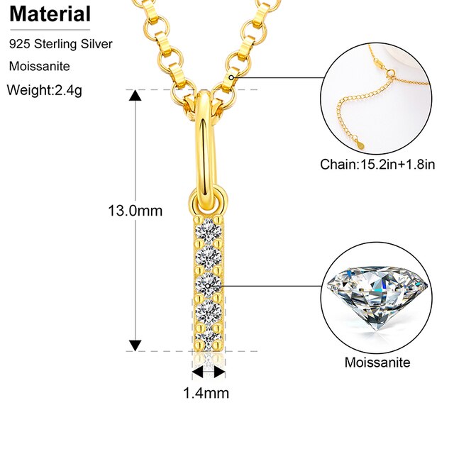 Ladies D Color VVS Genuine Diamond Solid Sterling Silver Micro Bling Initial Letter Necklace