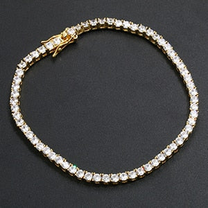 18k 925 Silver Rose Gold 3mm/6mm 3AAA Stone Iced Street Wear Tennis Bracelets