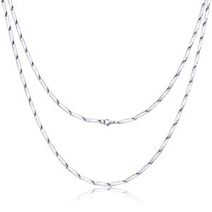 Solid No Fade Stainless Steel Hip Hop Bullet Chain 3mm Necklace