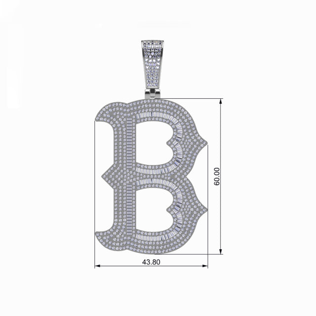 Brilliance Initial | Iced 925 Sterling Silver Moissanite Diamond Letter Hip Hop Pendant