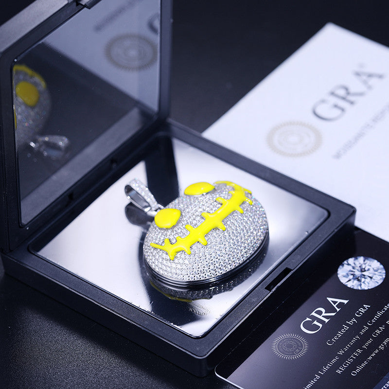 Moissanite Diamond Glow in The Dark Nightmare Before Christmas Inspired Hip Hop Pendant