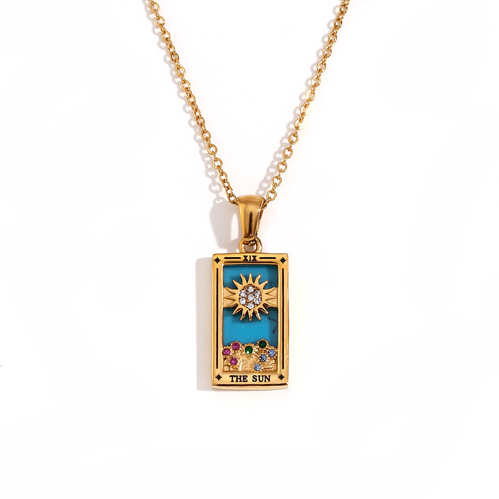 Tarot Queen | Magic Moon 18k Gold over no Fade Stainless Steel Love Forever Necklace