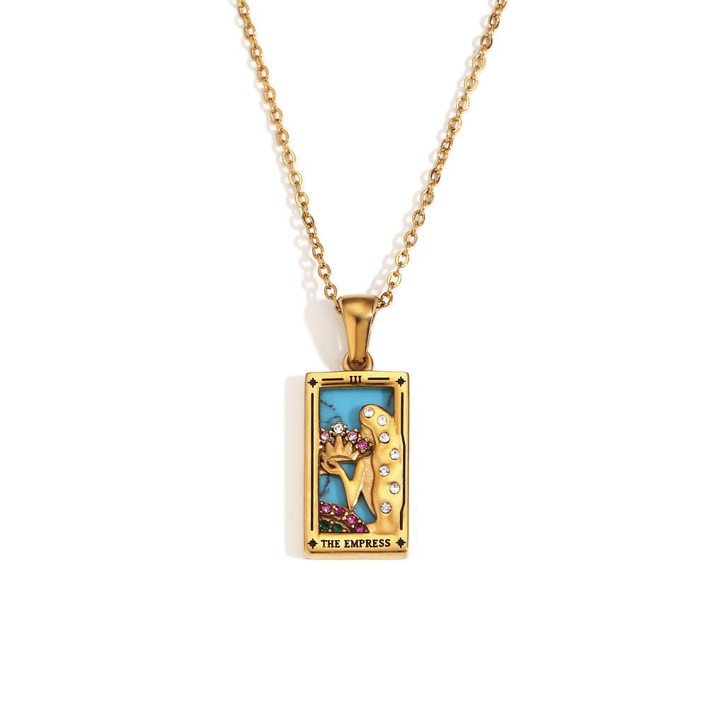 Tarot Queen | Magic Moon 18k Gold over no Fade Stainless Steel Love Forever Necklace