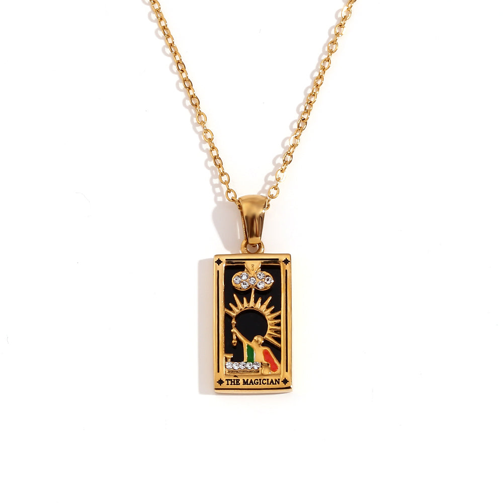 Tarot Queen | Magic Moon 18k Gold over no Fade Stainless Steel Love Forever Necklace