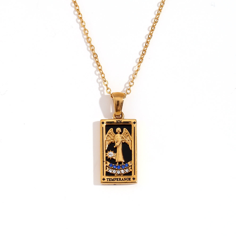 Tarot Queen | Magic Moon 18k Gold over no Fade Stainless Steel Love Forever Necklace