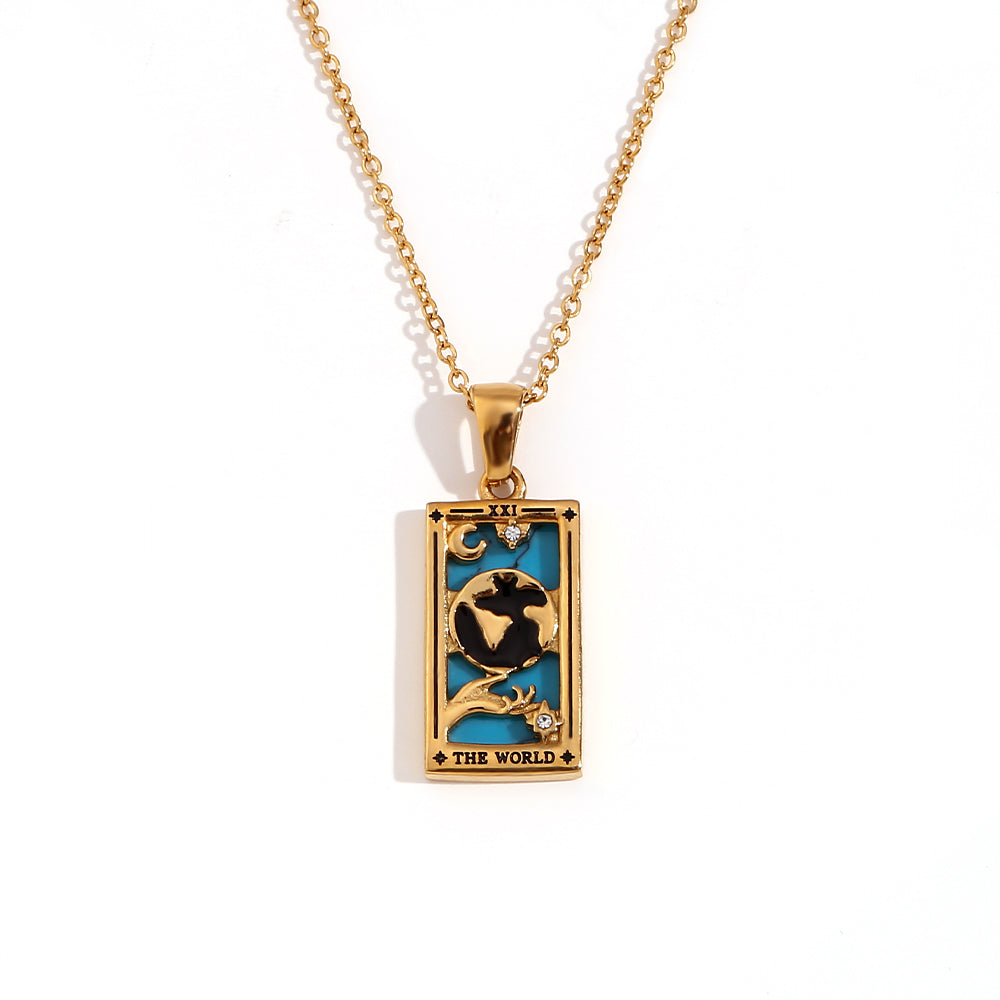 Tarot Queen | Magic Moon 18k Gold over no Fade Stainless Steel Love Forever Necklace