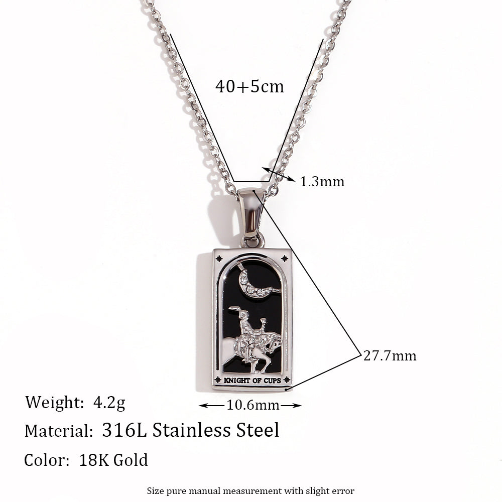 Tarot Queen | Magic Moon 18k Gold over no Fade Stainless Steel Love Forever Necklace