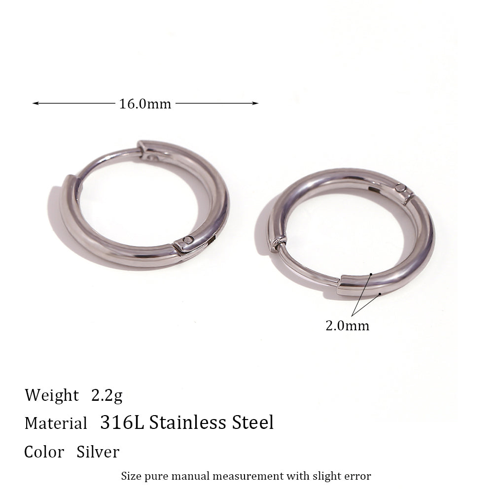 Crystal Paved | Gold Gemstone Huggie Hoop No Fade Waterproof Stainless Steel Hoop Earrings
