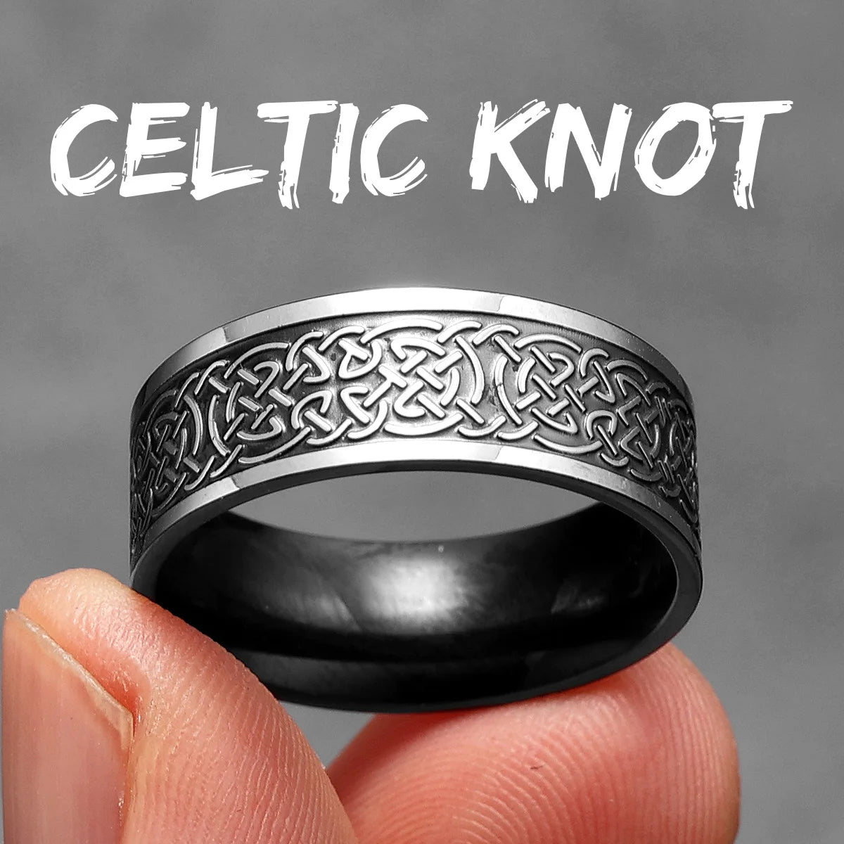 Viking Celtic Knot | Mens 316L Stainless Steel Vintage Jewelry Fashion No Fade No Tarnish Rings