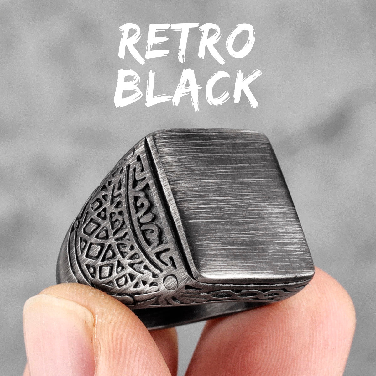 Retro Assortment Rings |  Gold Silver Black No Fade Stainless Steel Men's Street Wear Rings