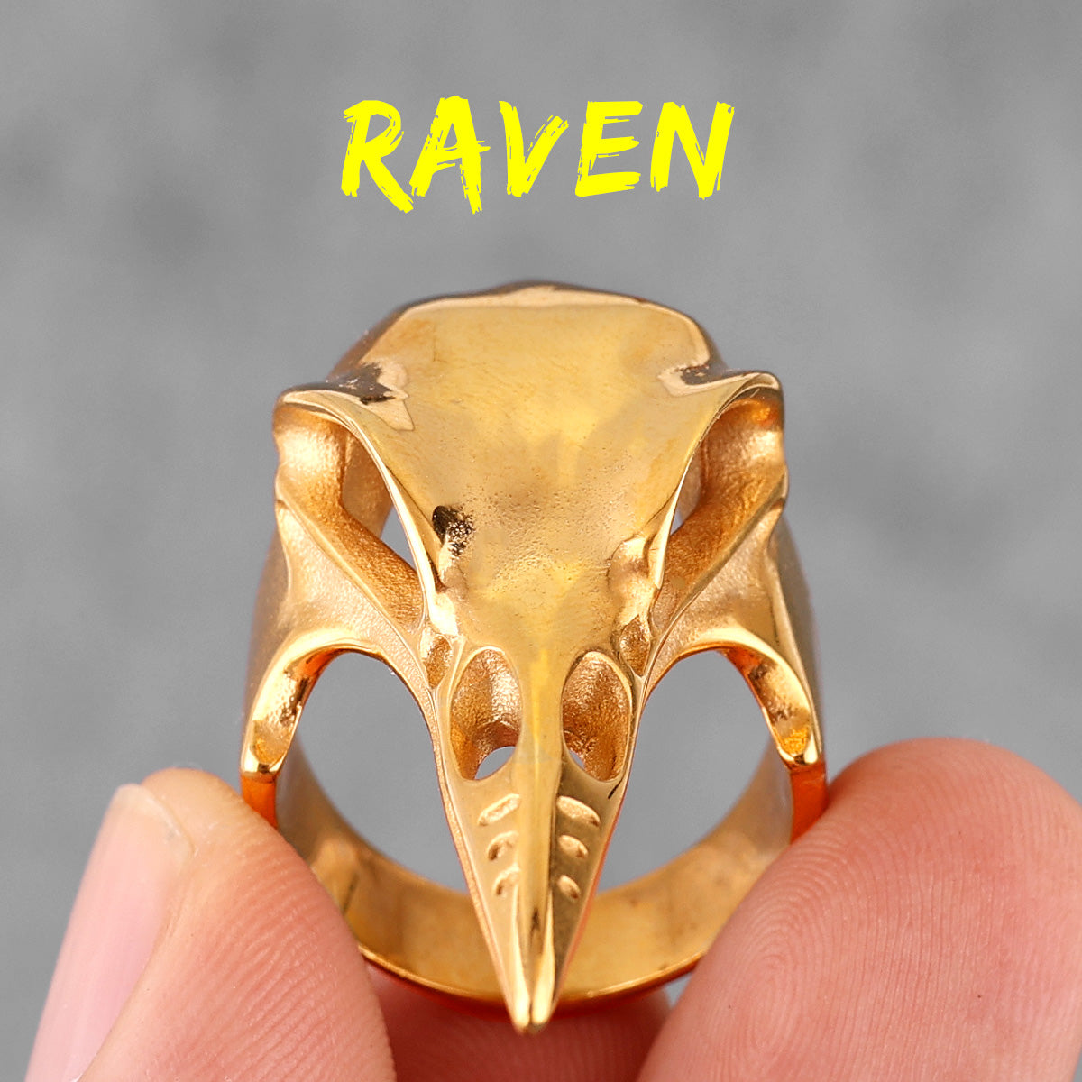 Crow Skull | No Fade Stainless Steel Gold Silver Black Street Wear Men's Designer Rings