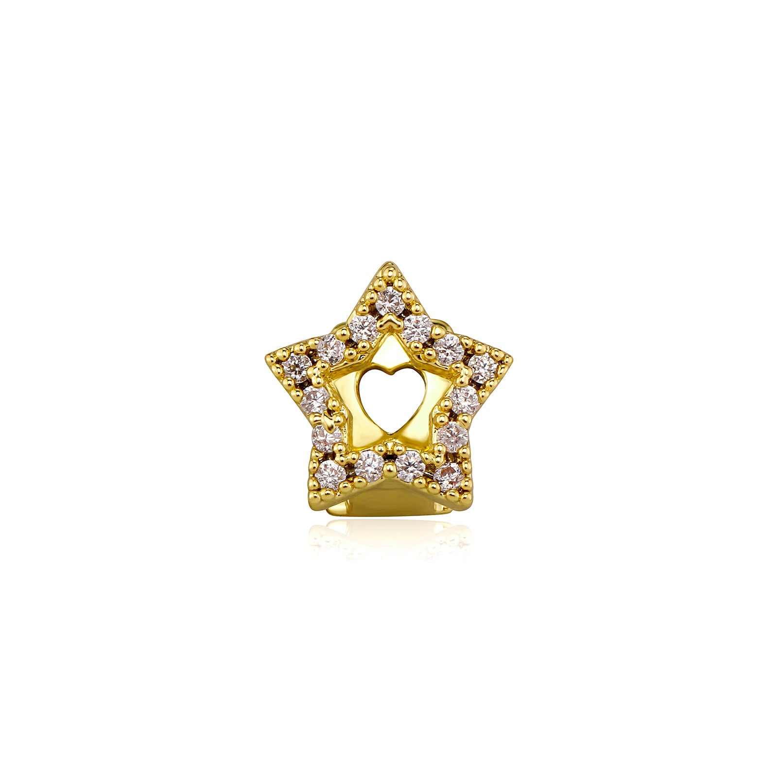 Star's Shine | VVS Diamond CZ Stone Iced Blinged Out Super Star Tooth Teeth Hip Hop Grillz