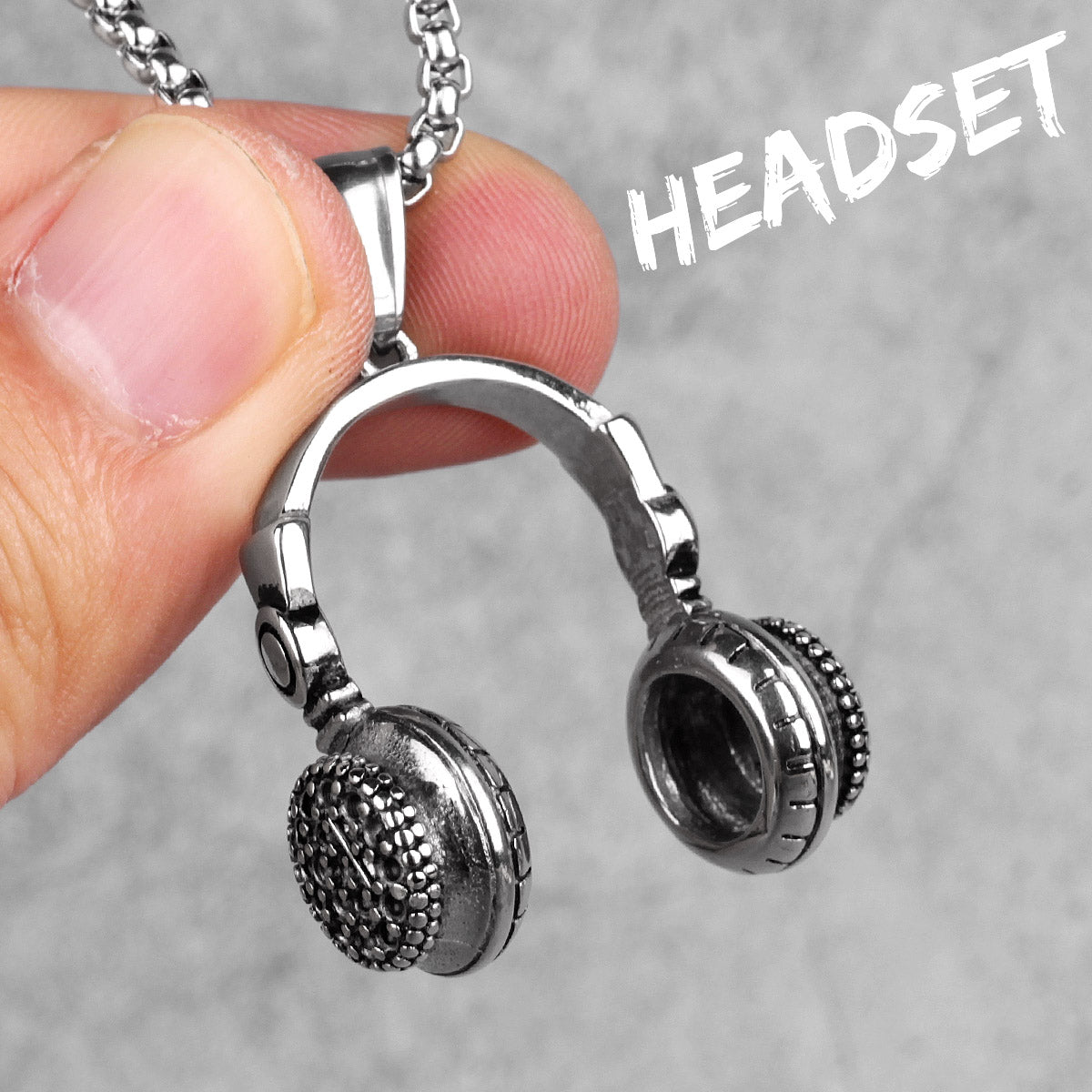 Headset Earphones | 316L No Fade 14k Gold Stainless Steel Hip Hop Pendant Chains
