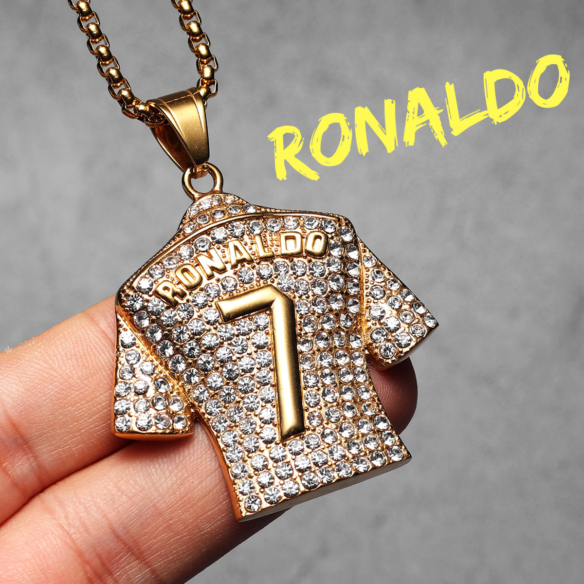 The Greats | Stainless Steel Football Jersey Messi Cristiano Ronaldo Neymar Mbappé Harland Pendants