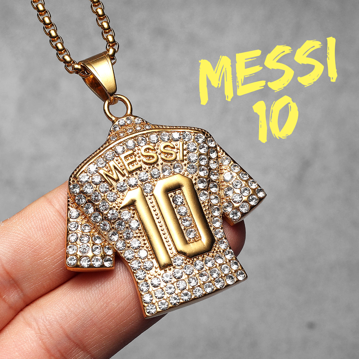 The Greats | Stainless Steel Football Jersey Messi Cristiano Ronaldo Neymar Mbappé Harland Pendants