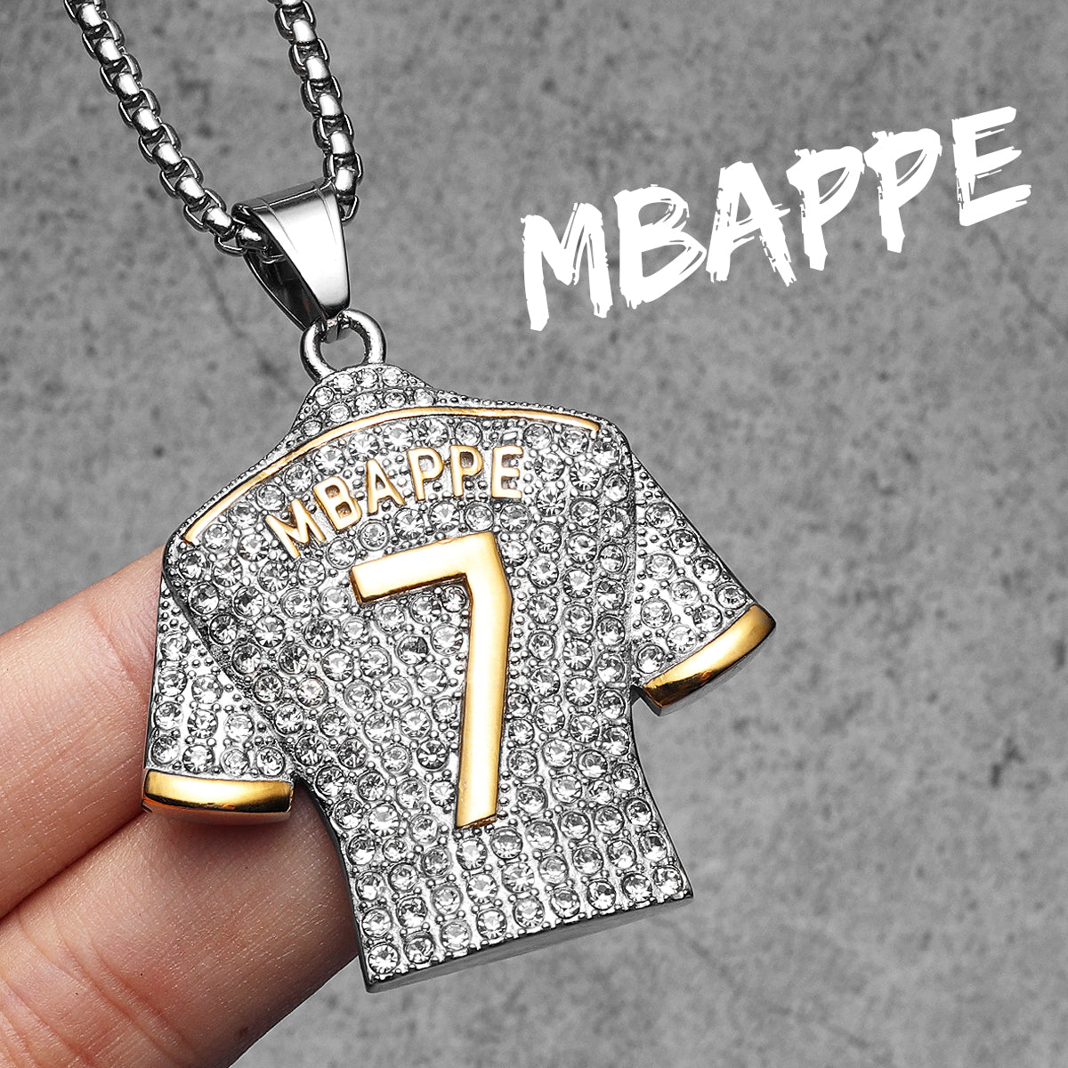The Greats | Stainless Steel Football Jersey Messi Cristiano Ronaldo Neymar Mbappé Harland Pendants