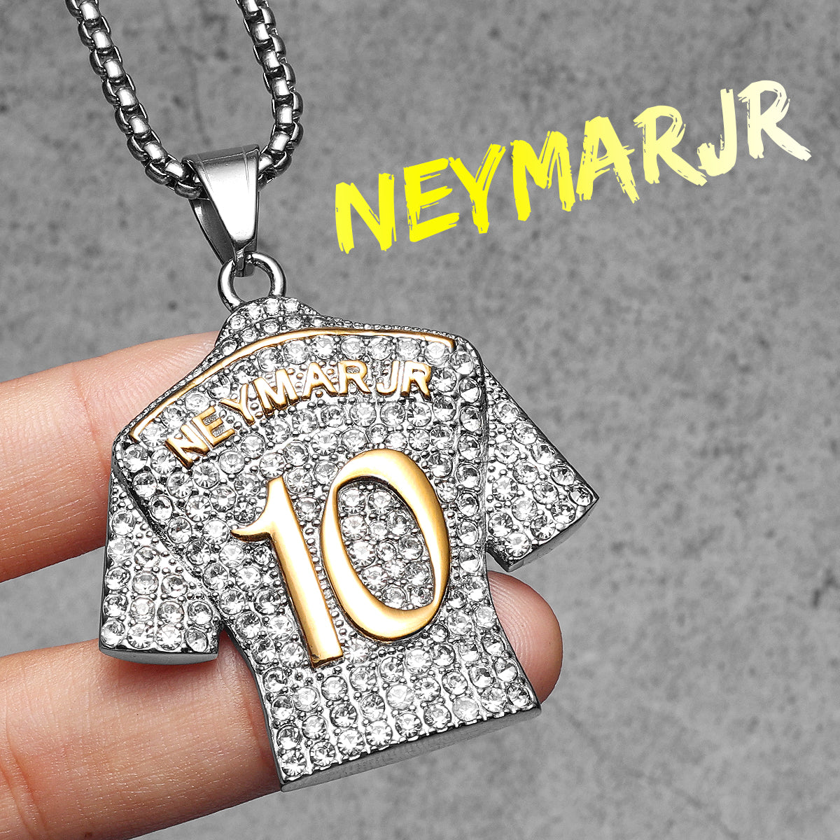 The Greats | Stainless Steel Football Jersey Messi Cristiano Ronaldo Neymar Mbappé Harland Pendants