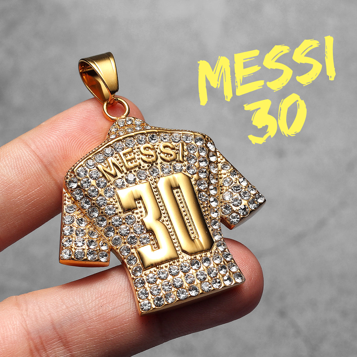 The Greats | Stainless Steel Football Jersey Messi Cristiano Ronaldo Neymar Mbappé Harland Pendants