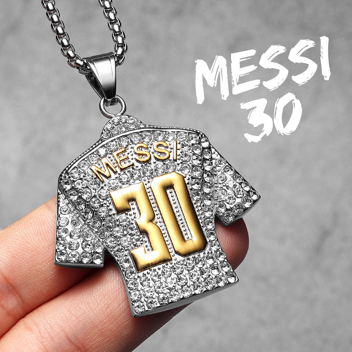 The Greats | Stainless Steel Football Jersey Messi Cristiano Ronaldo Neymar Mbappé Harland Pendants