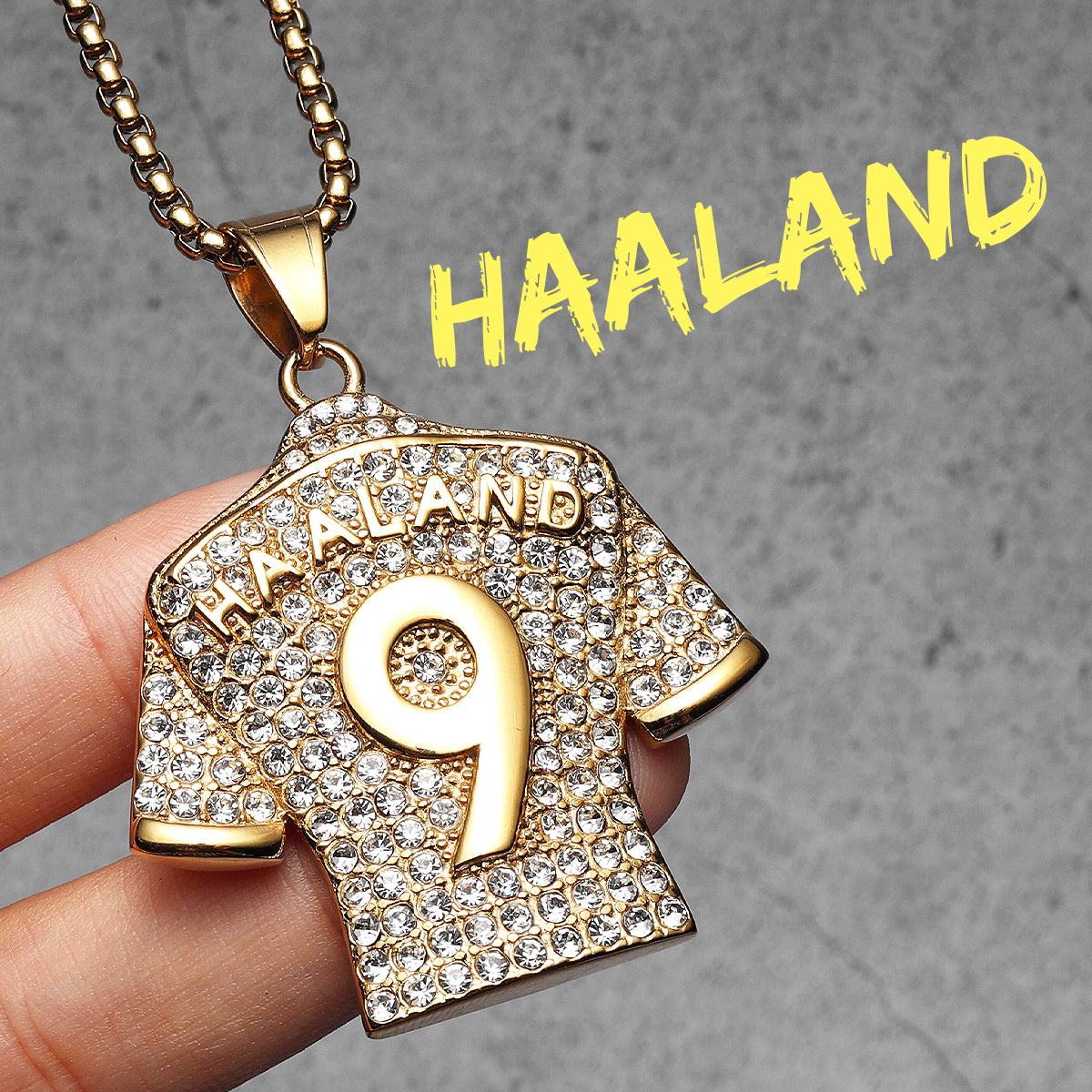 The Greats | Stainless Steel Football Jersey Messi Cristiano Ronaldo Neymar Mbappé Harland Pendants