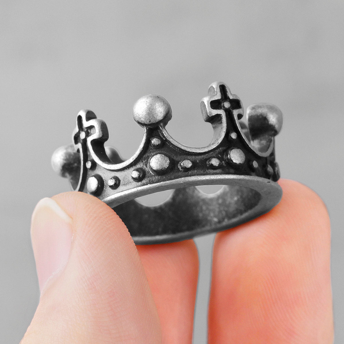 Royal Crown | 316L No Fade Stainless Steel Retro CZ Stone Fashion Street Wear Rings