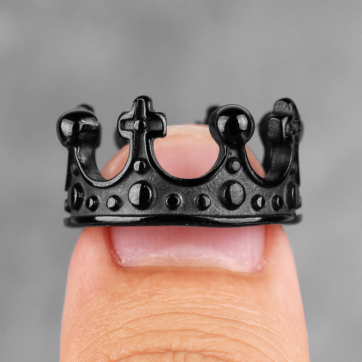 Royal Crown | 316L No Fade Stainless Steel Retro CZ Stone Fashion Street Wear Rings