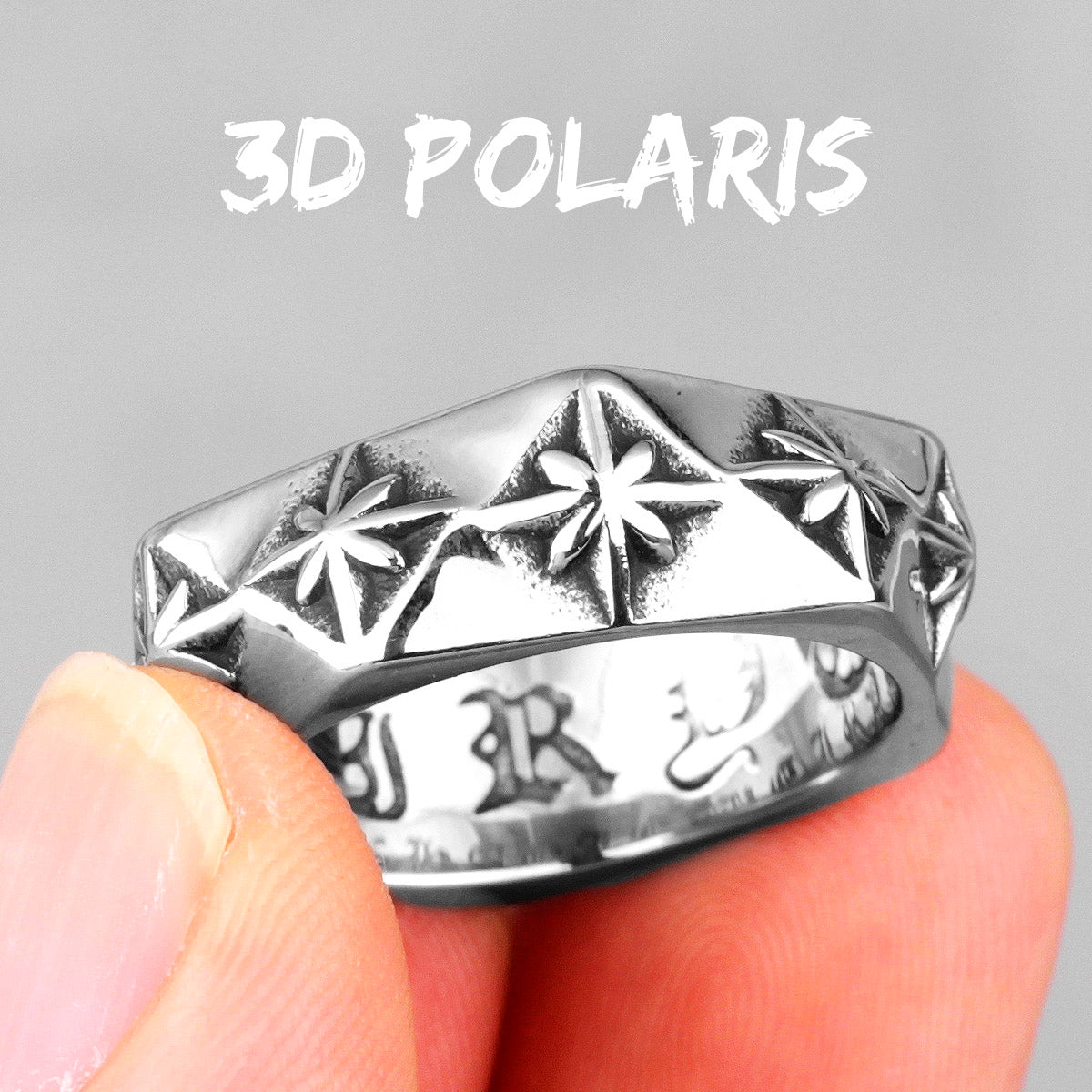 3D Polaris Star | 316L Stainless Steel Polygon Star System No Fade Unique Personality Ring