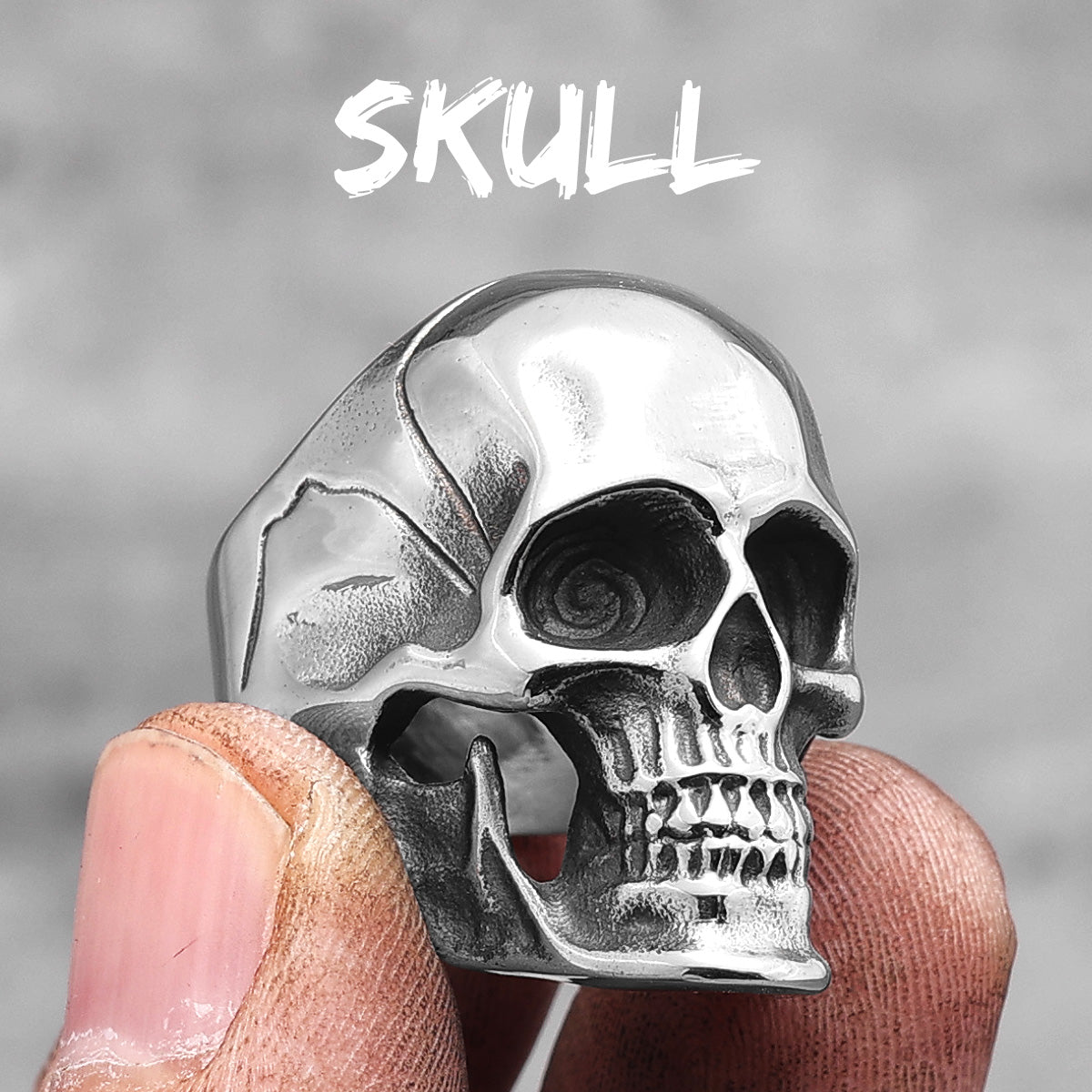 Skull Head Collection | Stainless Steel Wicked Skulls 316L No Fade Bike Skull Rings
