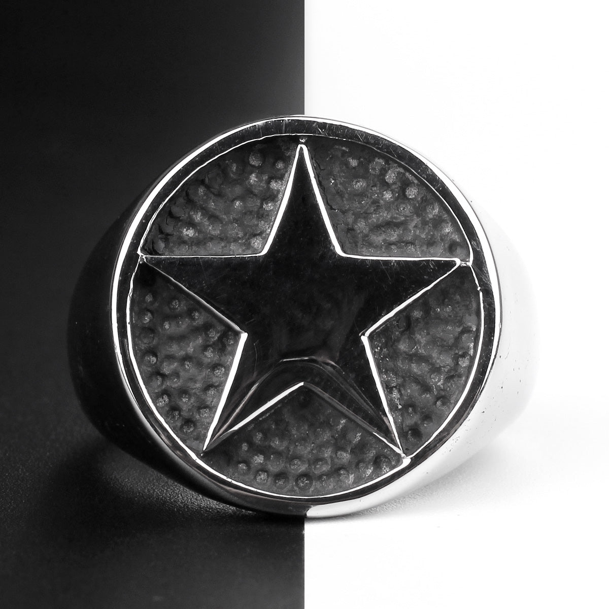 El Capitan | 316L No Fade Stainless Steel 5 Pointed Star Biker Street Wear Hip Hop Rings
