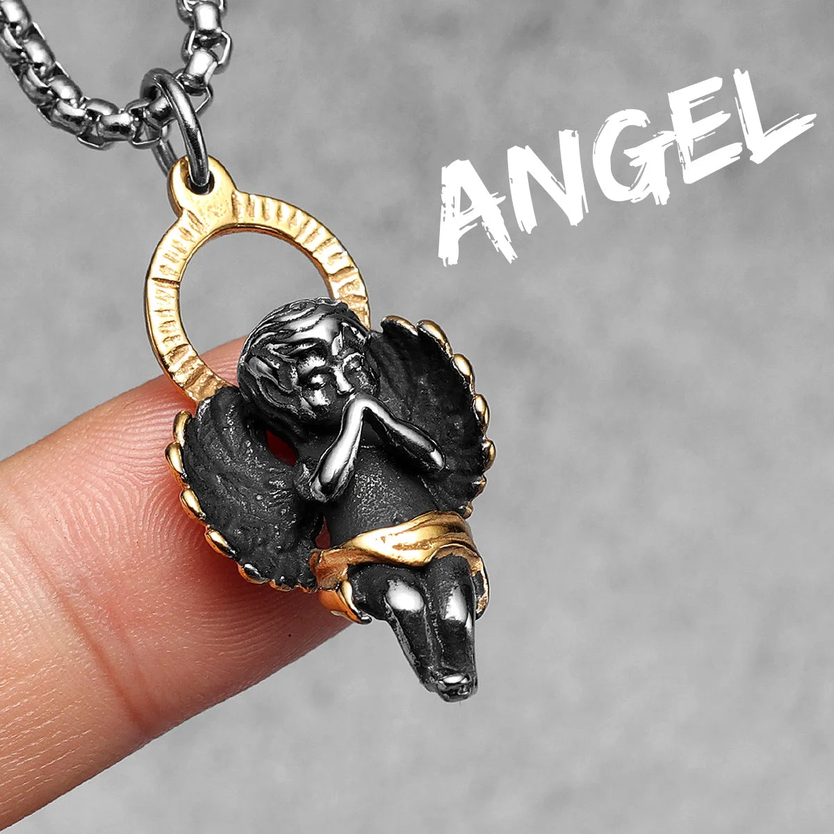 Angel Wing Collection | 316L No Fade Stainless Steel Prayer Angel Pendants