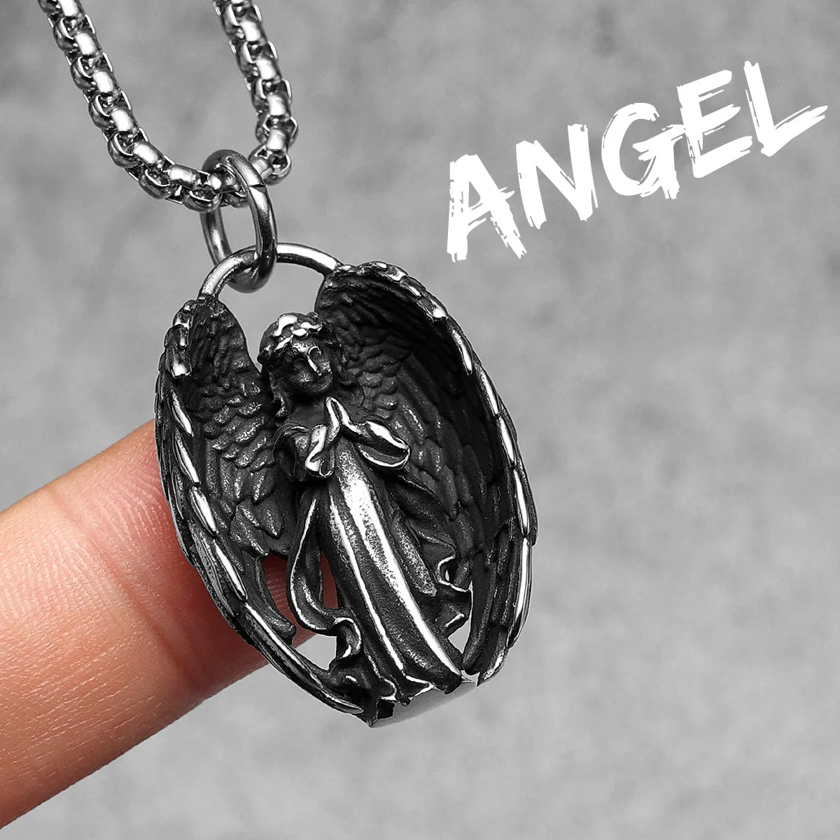 Angel Wing Collection | 316L No Fade Stainless Steel Prayer Angel Pendants