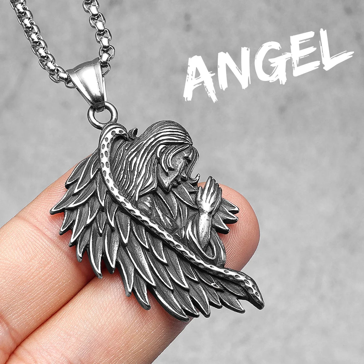 Angel Wing Collection | 316L No Fade Stainless Steel Prayer Angel Pendants
