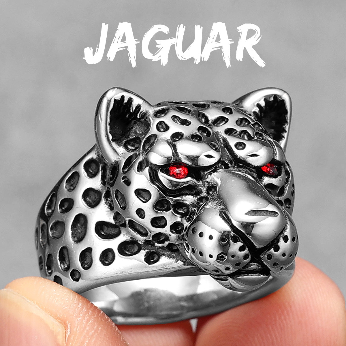 Jaguar | 14k Gold over No Fade 316L Stainless Steel Mens Hip Hop Rings