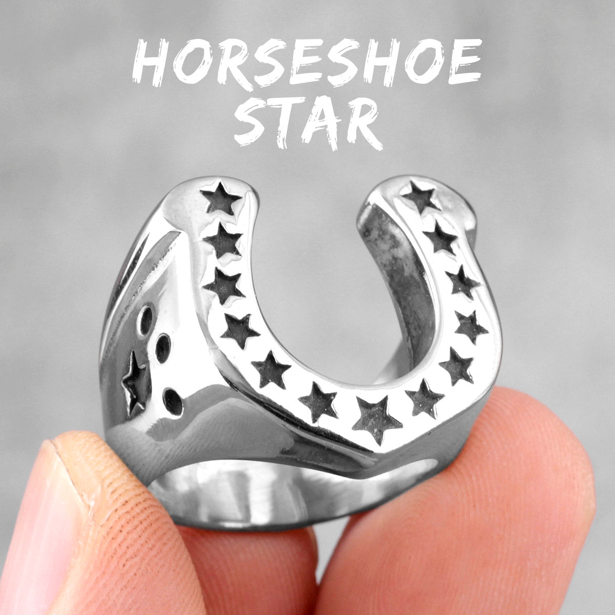 The Horseshoe | No Fade 316L Stainless Steel Lucky Horseshoe Street Stylish Rings