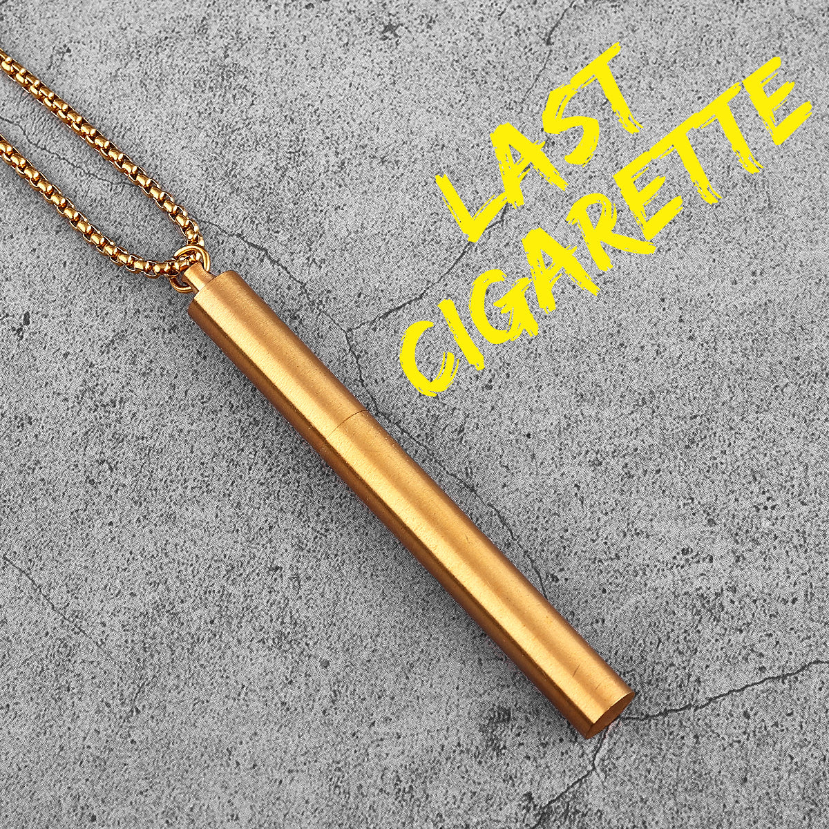 The Last Cigarette | 316L No Fade Stainless Steel Hip Hop Cigarette Case Pendant