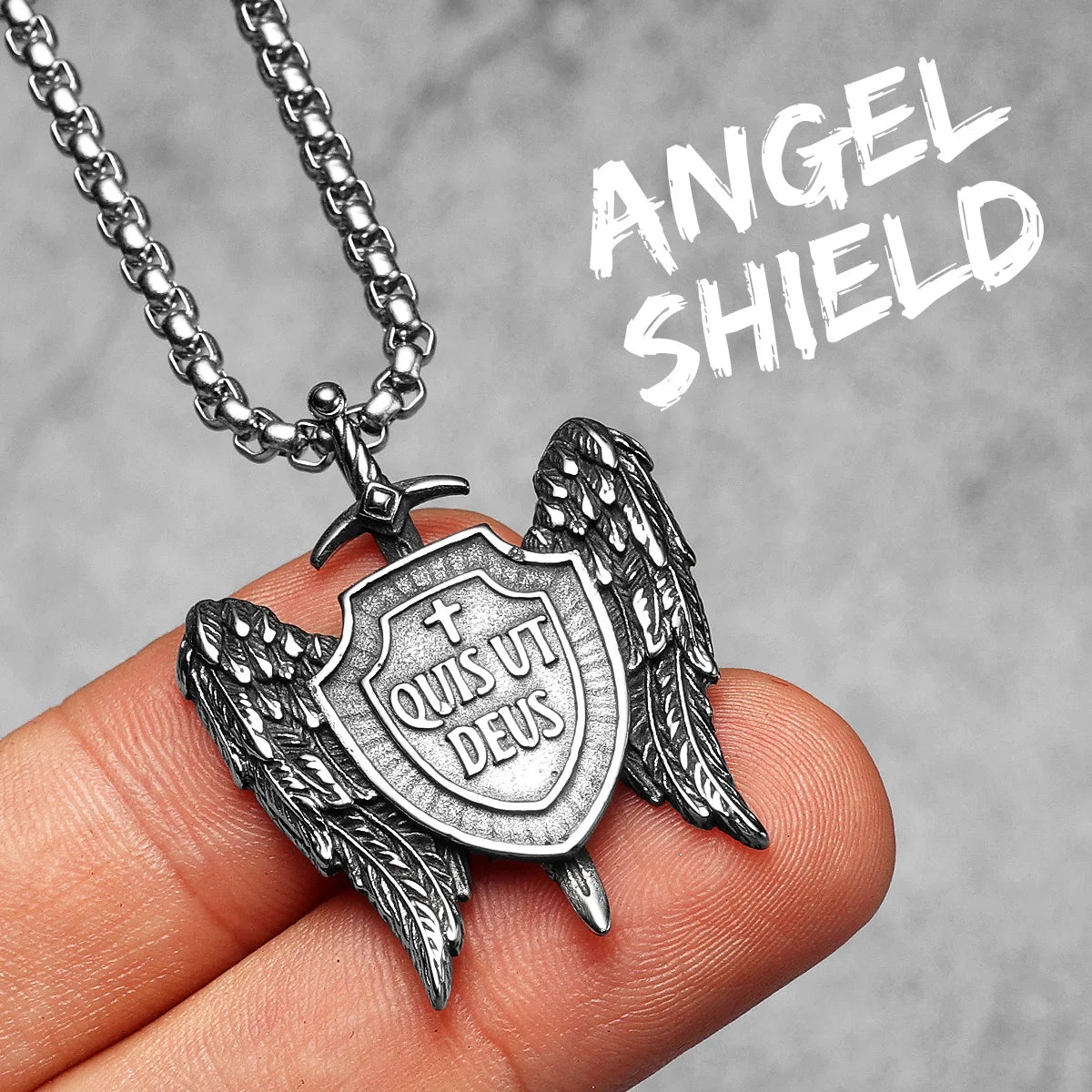 Guardian Collection | 316L No Fade Stainless Steel St. Michael Shield of Protection Pendant