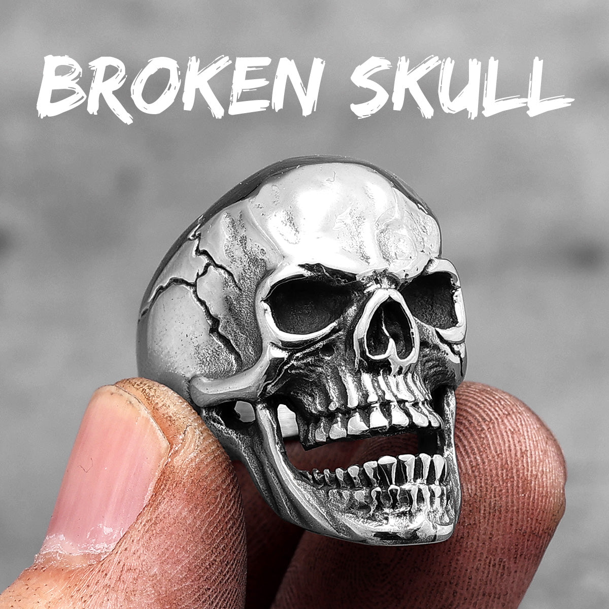 Broken Skull | Vintage Unique Personality Stainless Steel Street Style Hip Hop Rings